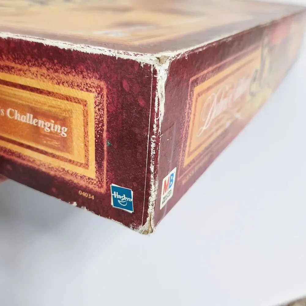 Vintage Scrabble Deluxe Edition Crossword Game Rotating Board 1999
